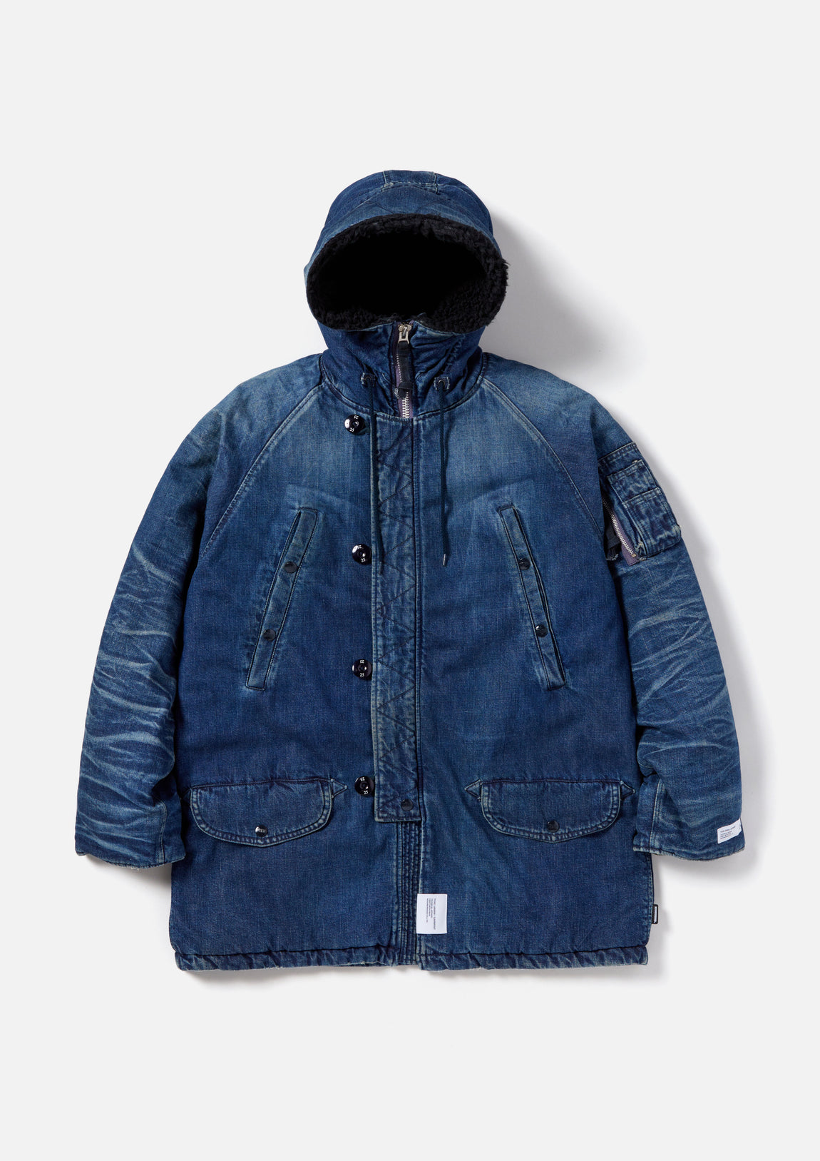 WASHED DENIM N-3B COAT