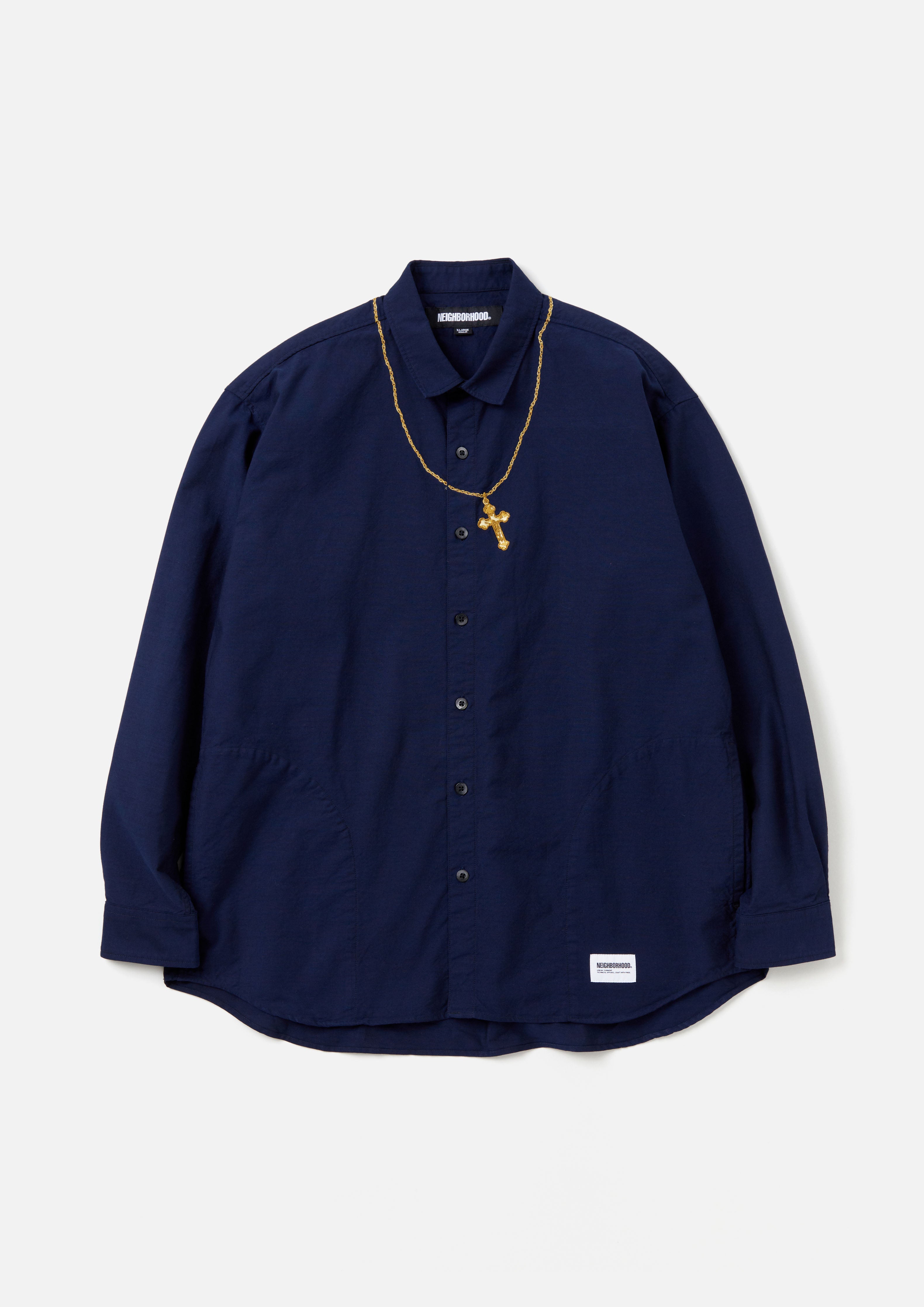 CROSS EMBROIDERY SHIRT LS