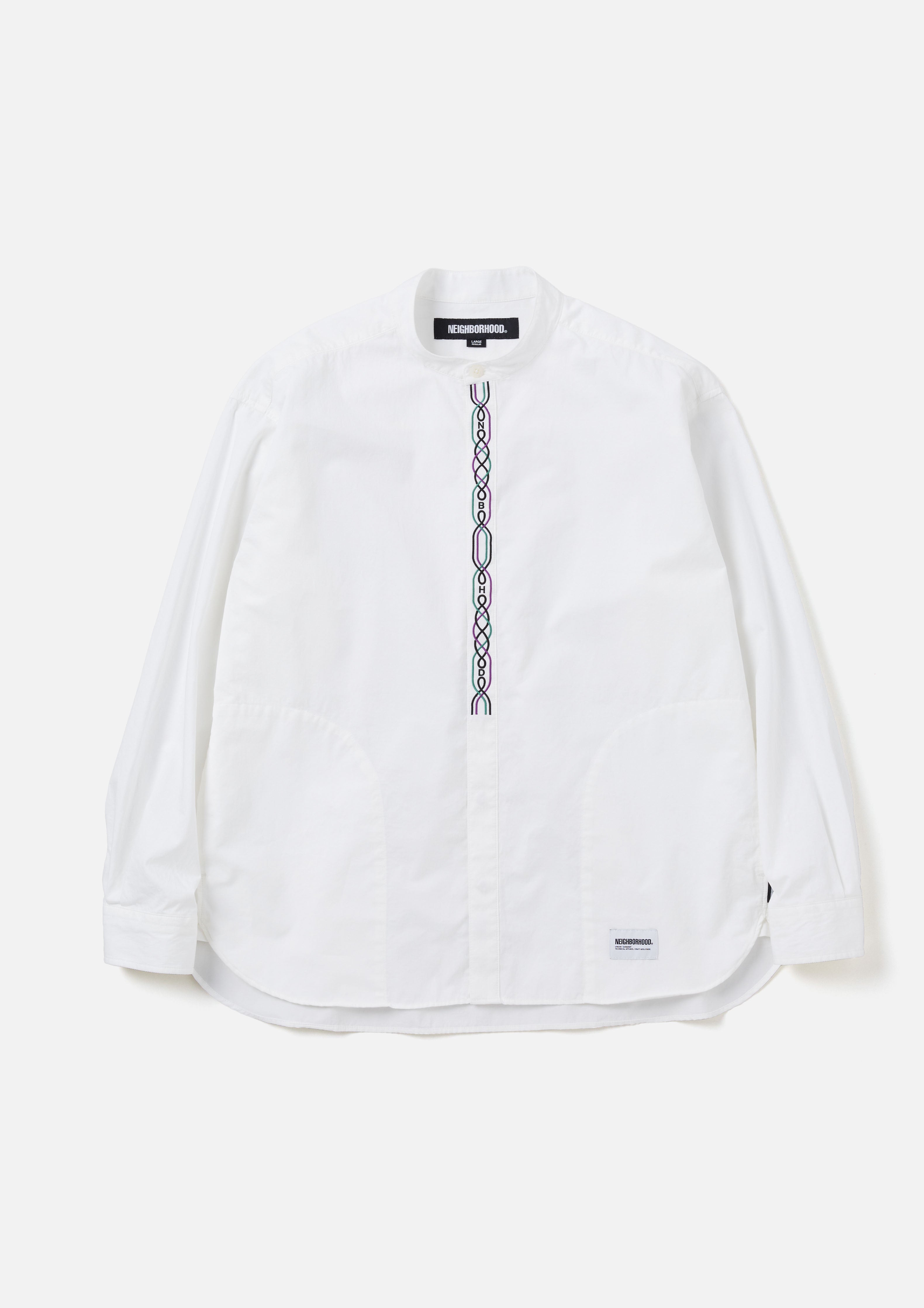 BAND COLLAR SHIRT LS