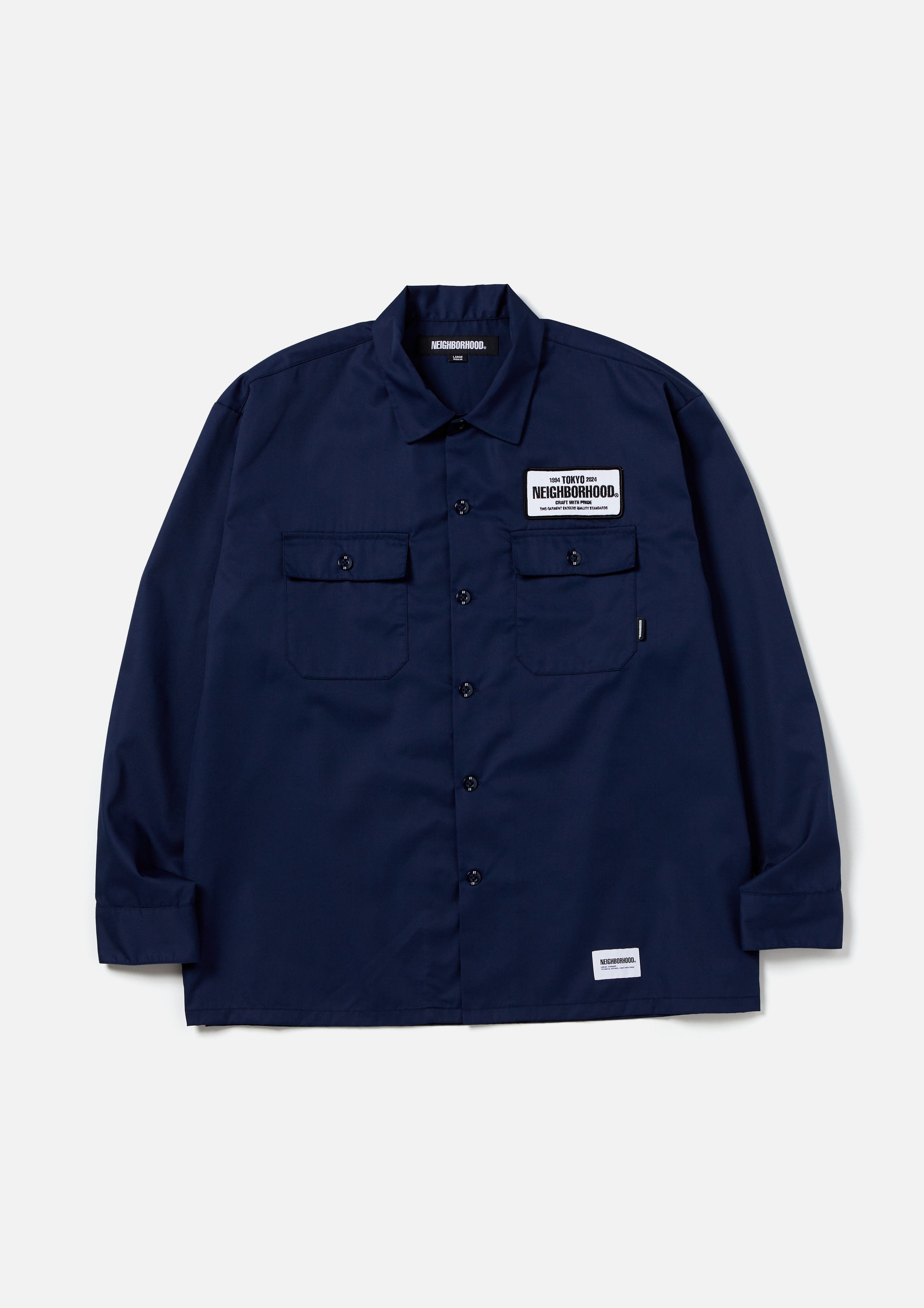 25,192円Mサイズ 10ss ネイバーフッド classic ワークシャツ ブルー