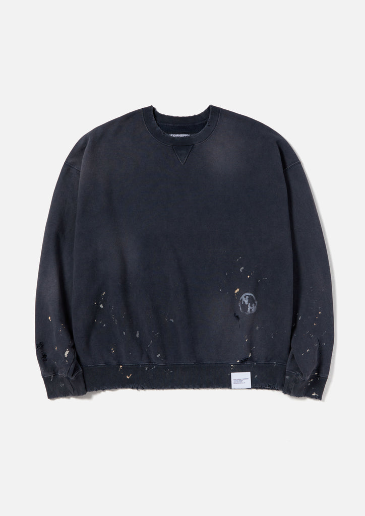 DESIGN PIGMENT DYED CREWNECK LS