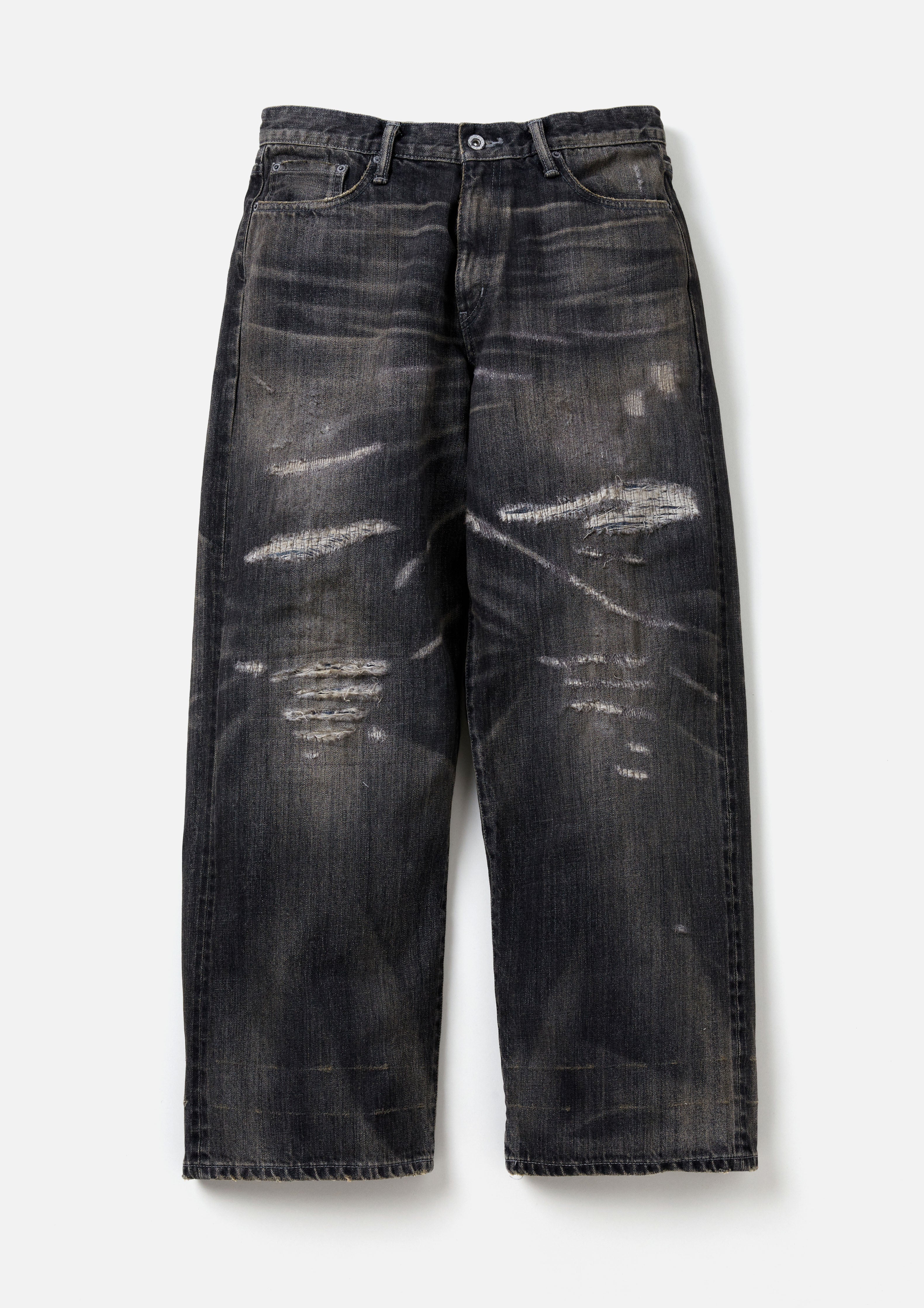 SAVAGE DENIM DP WIDE PANTS