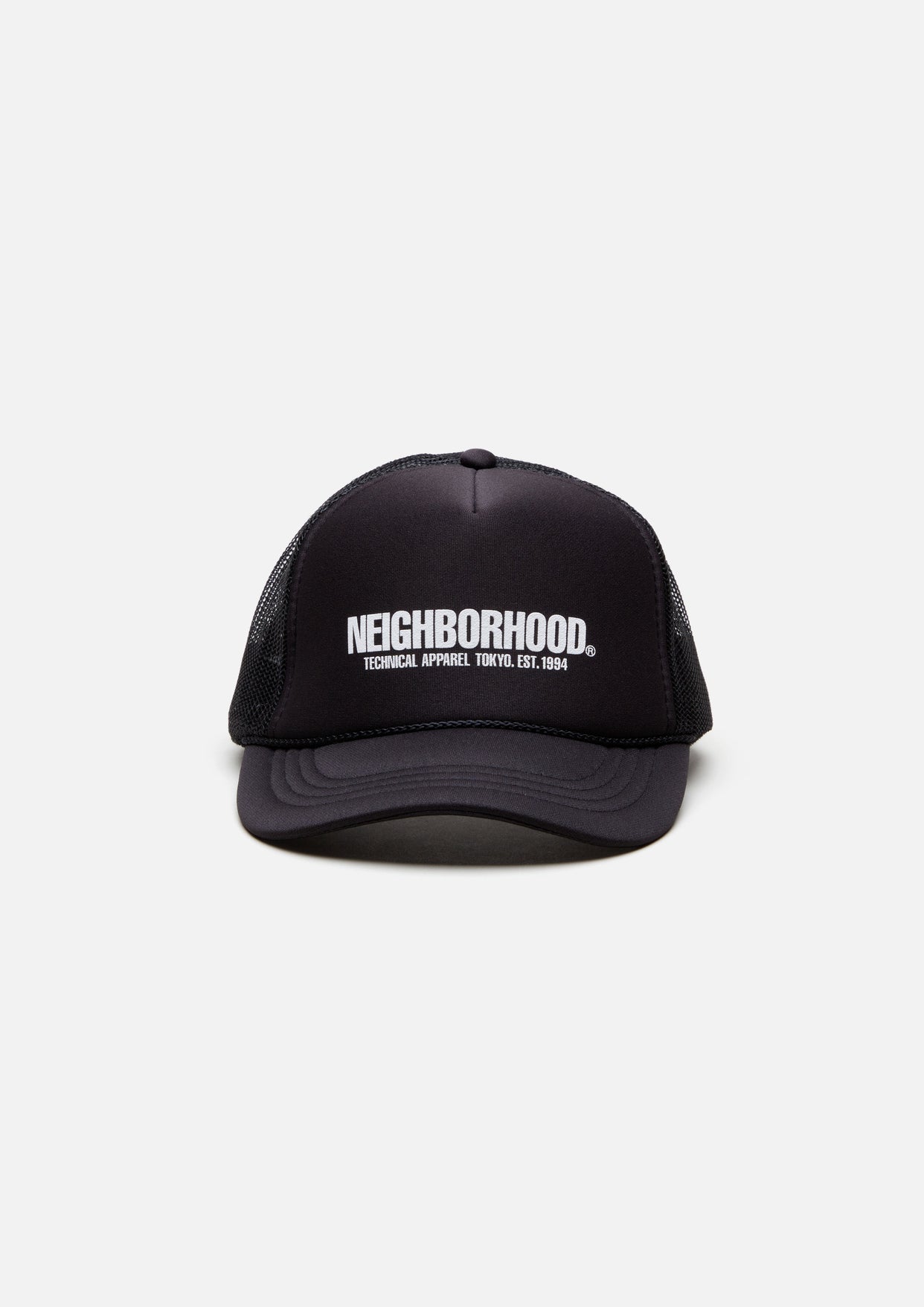 NEIGHBORHOOD LOGO PRINT MESH CAP BLACK | www.carmenundmelanie.at