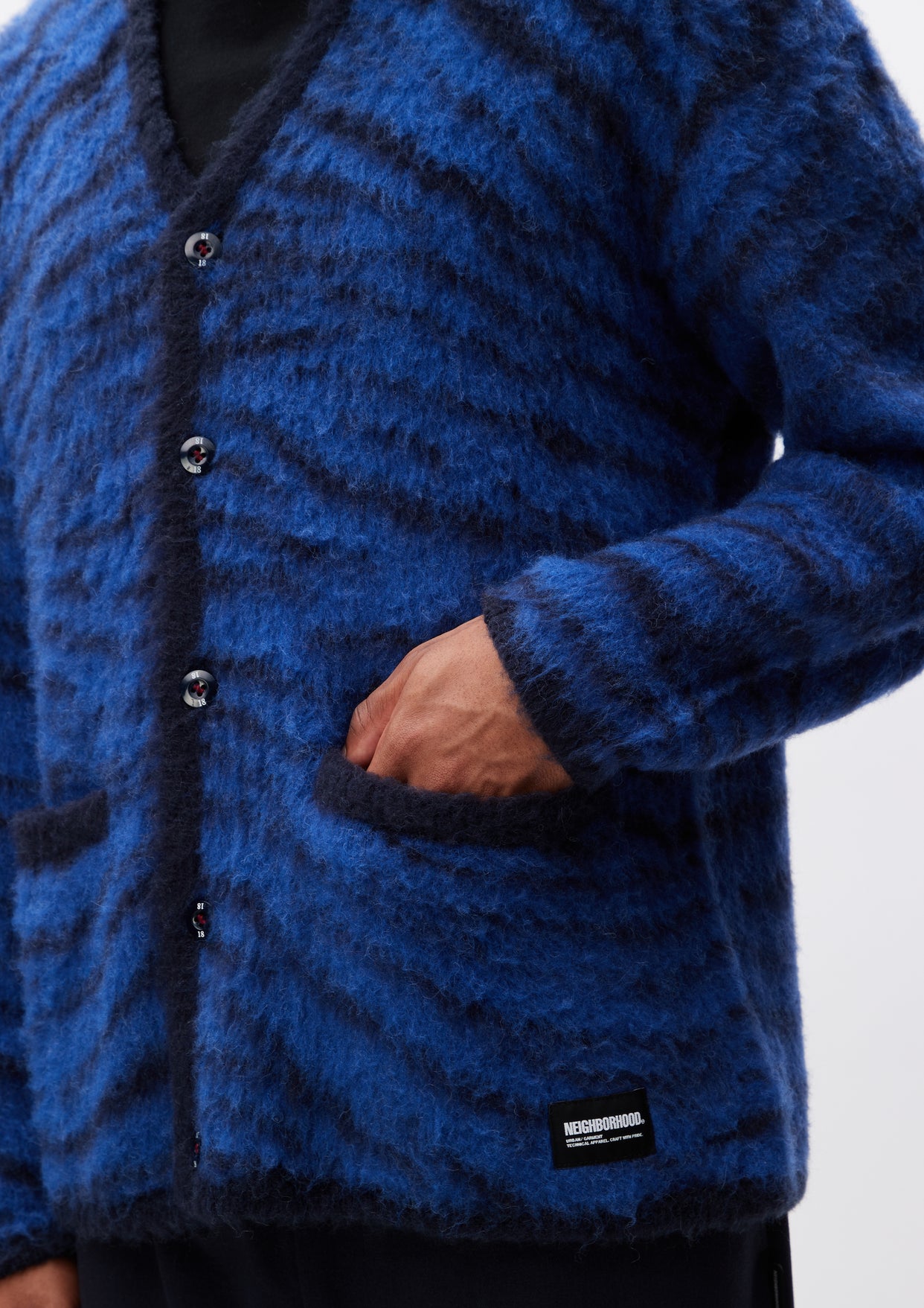 TIGER PATTERN MOHAIR CARDIGAN