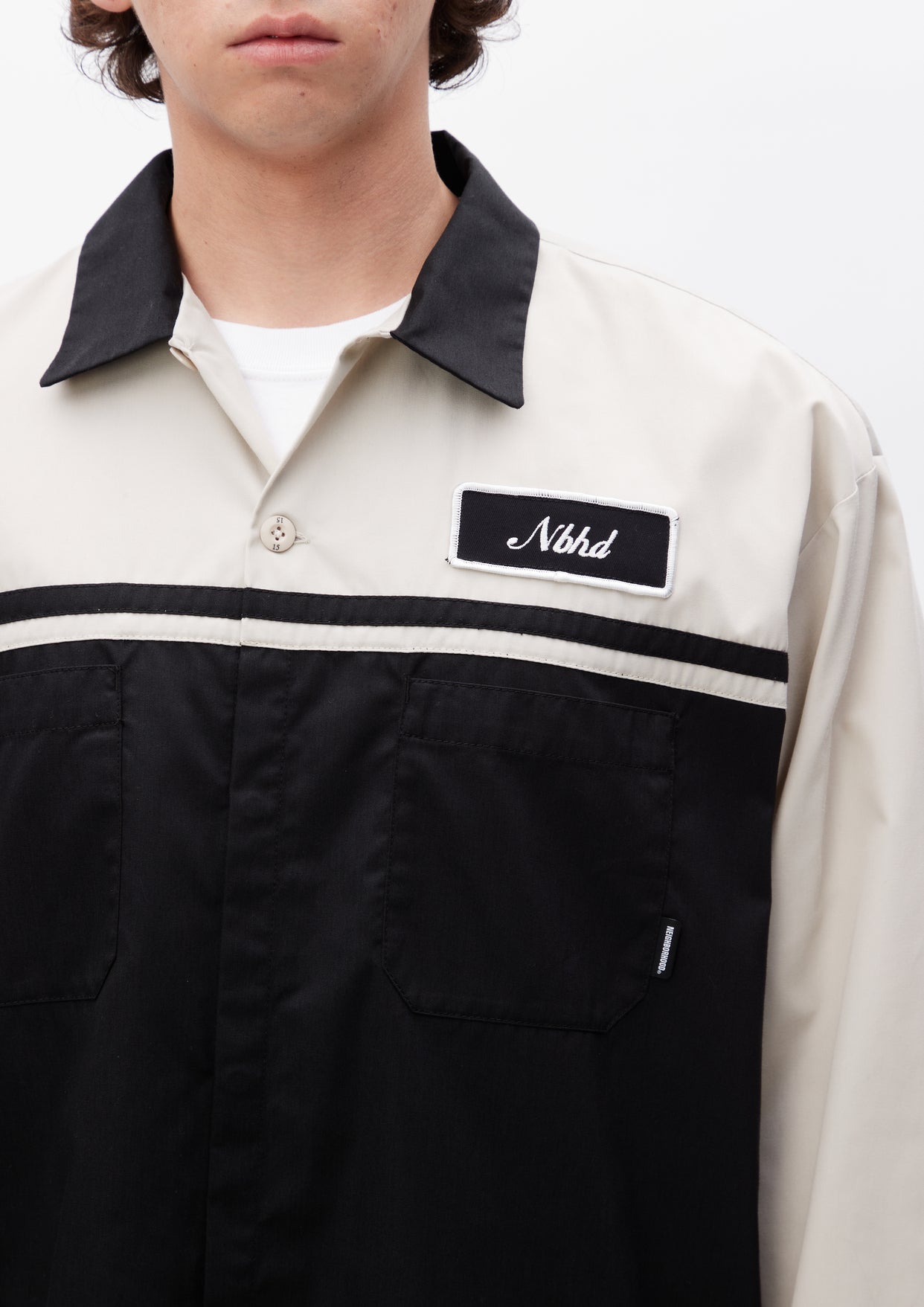 TWO TONE WORK SHIRT LS