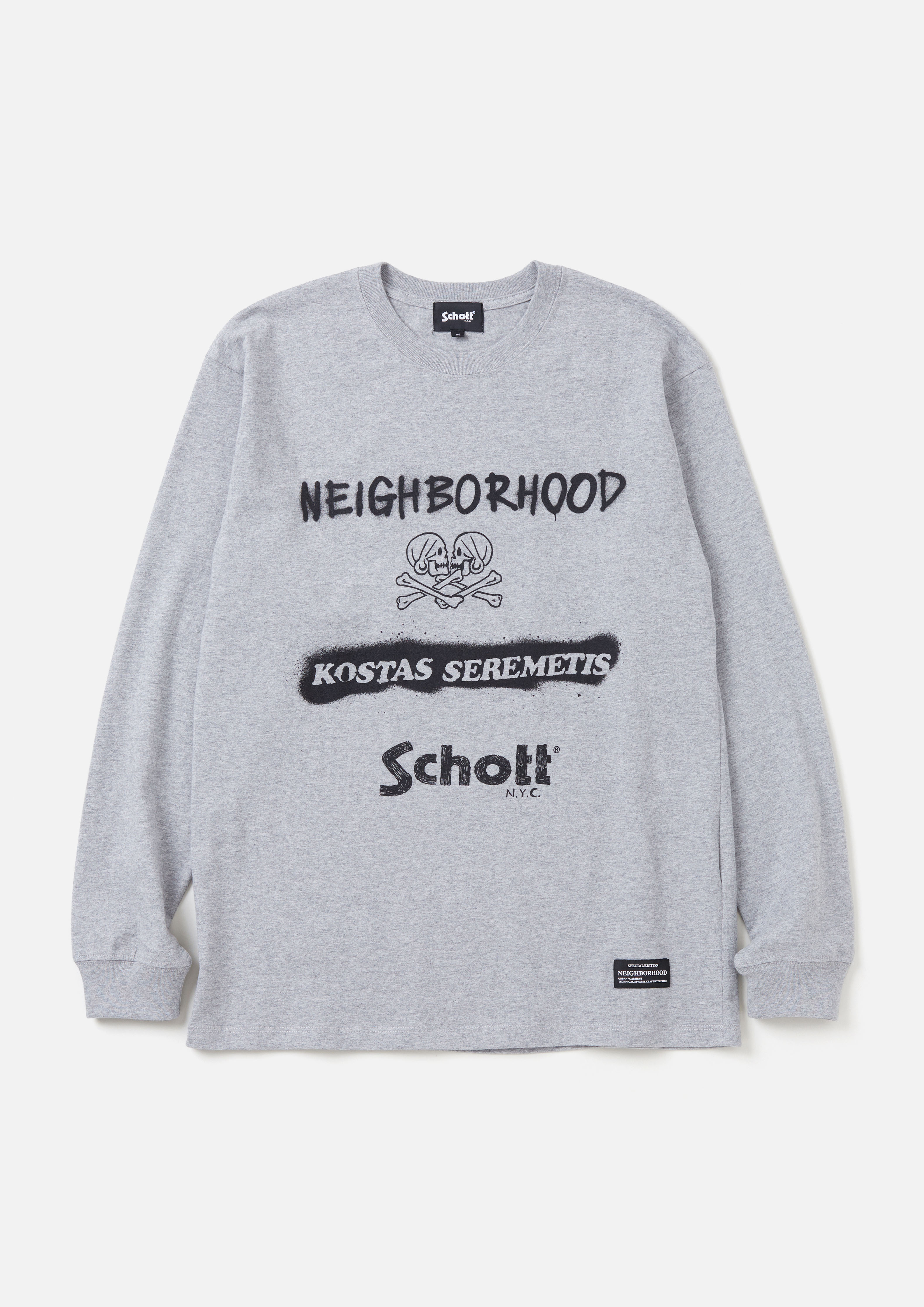 XLサイズ】 NEIGHBORHOOD X Schott グレー不明点はご質問くださいませ