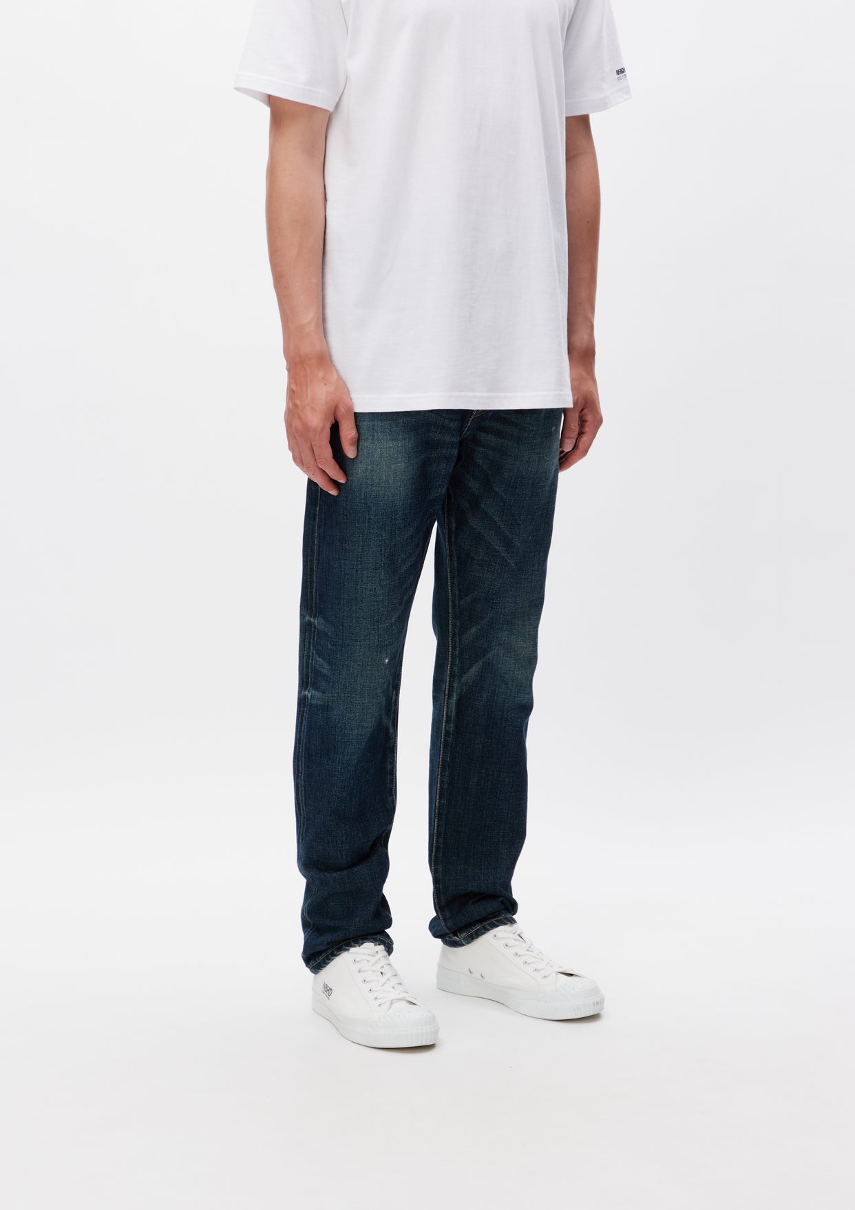 WASHED DENIM DP NARROW PANTS