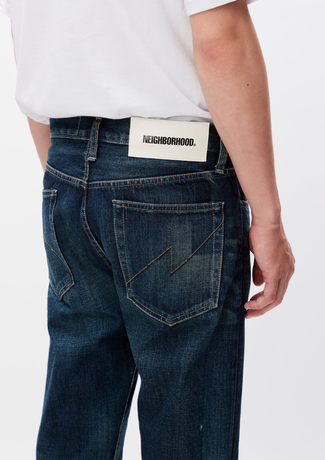 WASHED DENIM DP NARROW PANTS