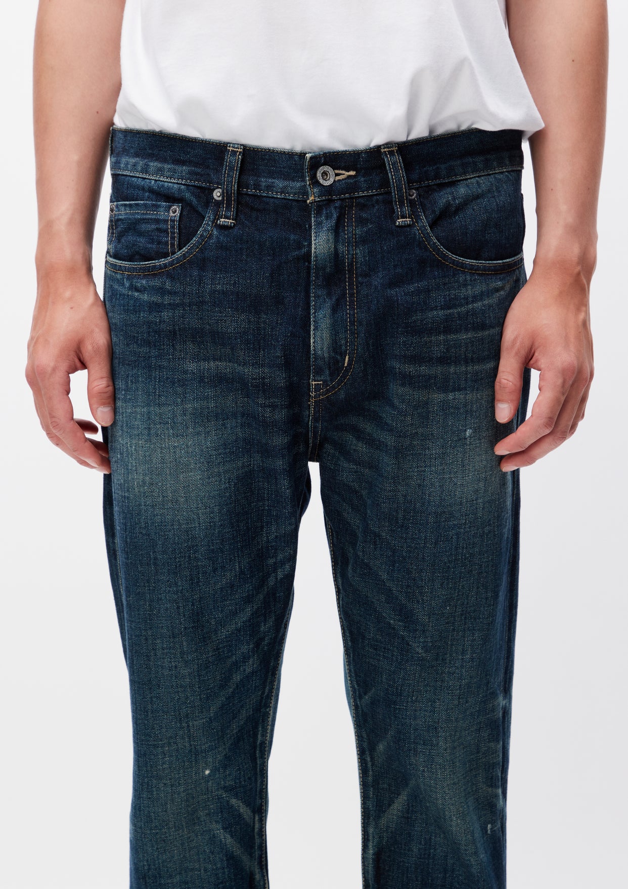 WASHED DENIM DP NARROW PANTS