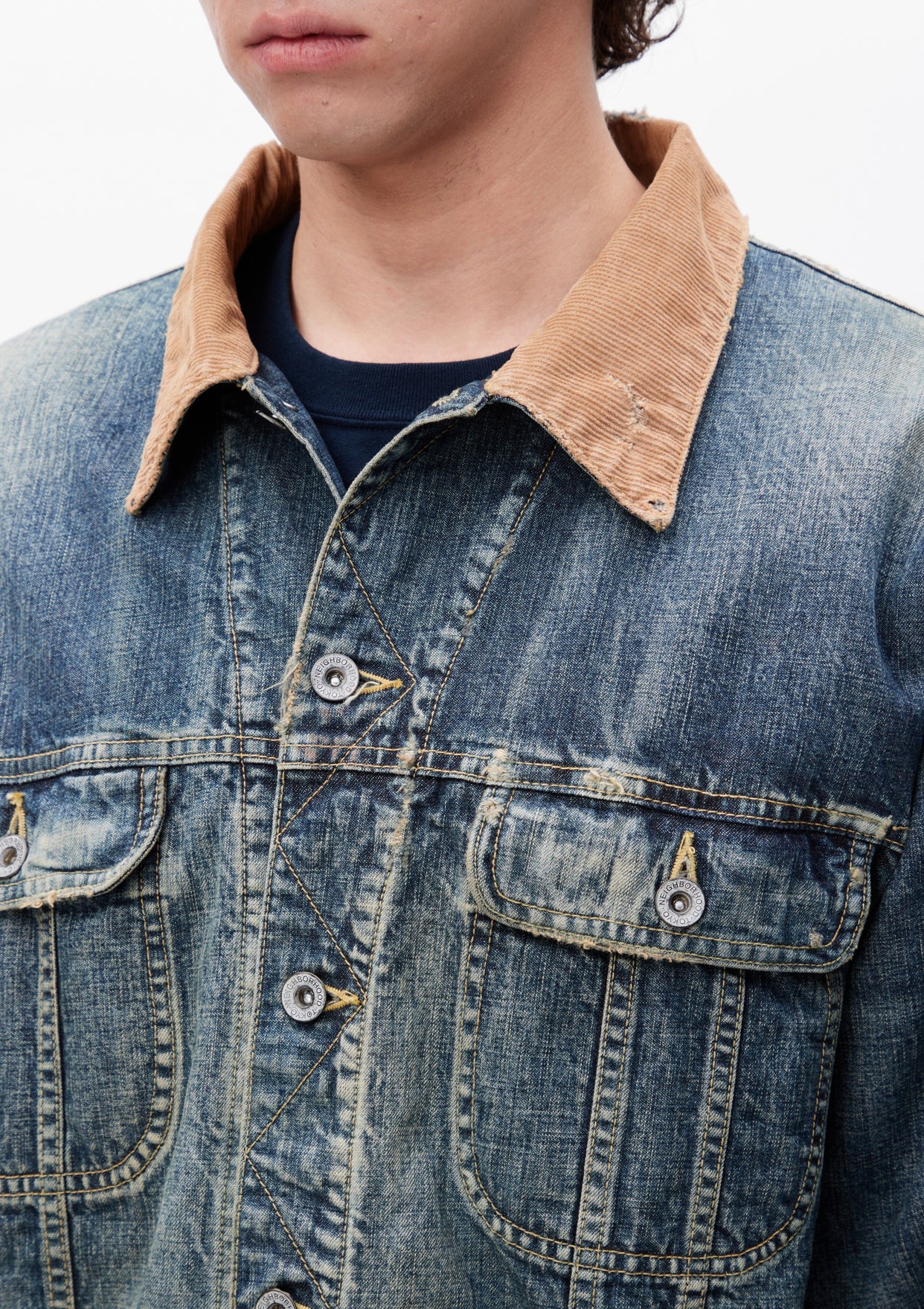 カラーブラックNEIGHBORHOOD SAVAGE DENIM LINED JACKET - Gジャン