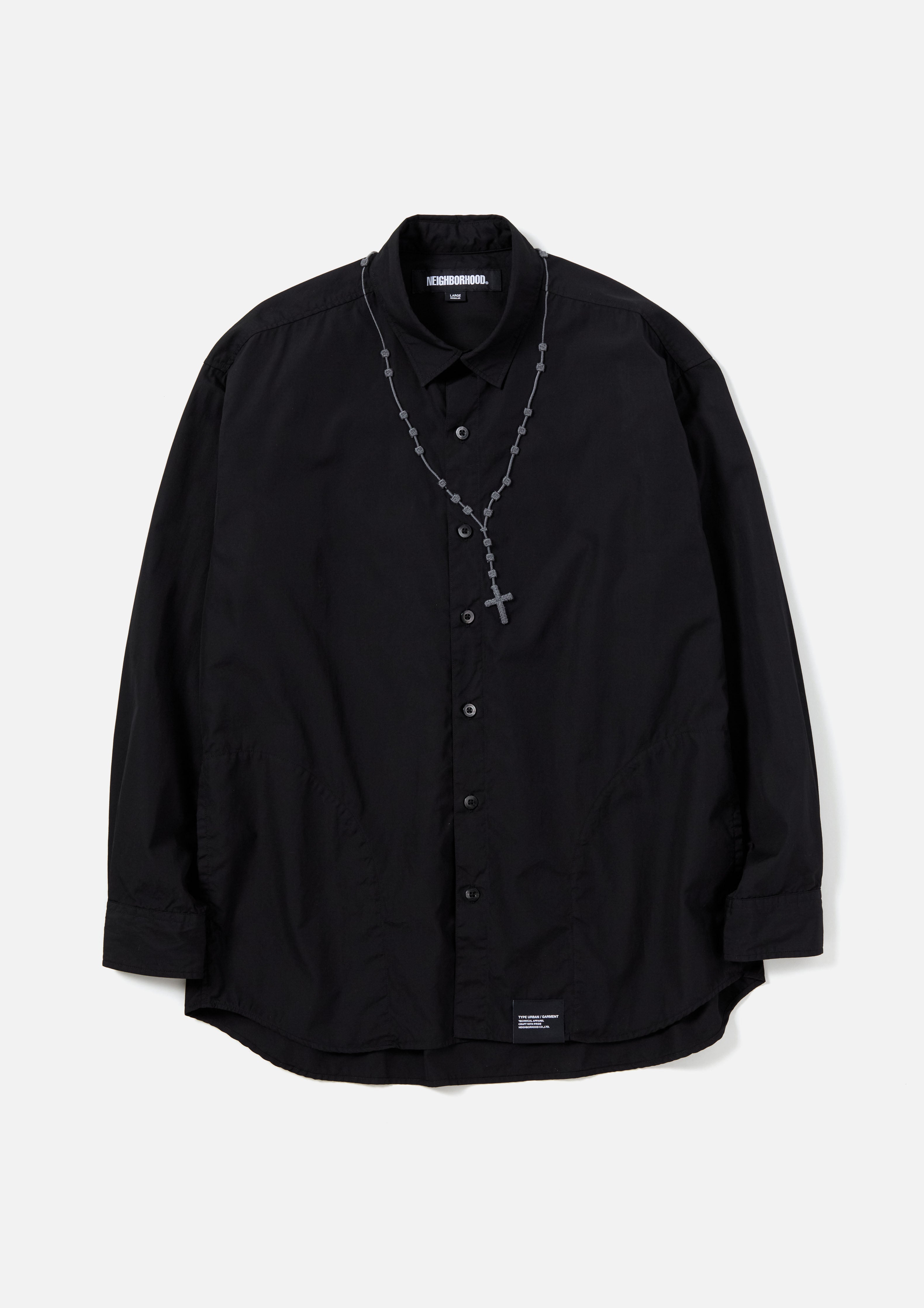 CROSS EMBROIDERY SHIRT LS