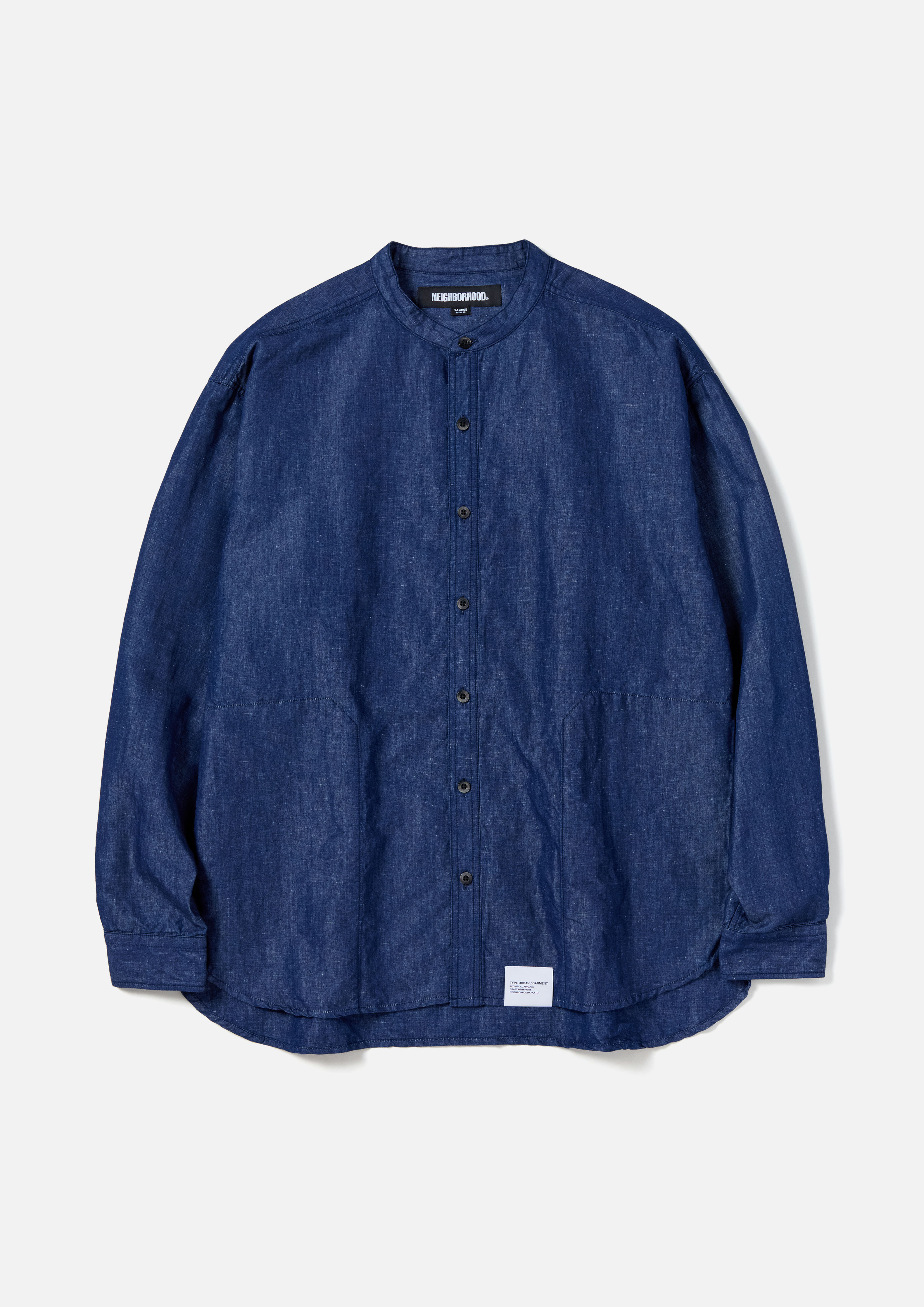 BANDCOLLAR SHIRT LS