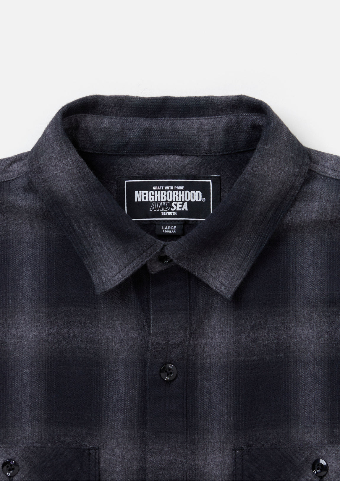 ウィンダンシー OMBRE CHECK SHIRT LS / OLIVE - シャツ