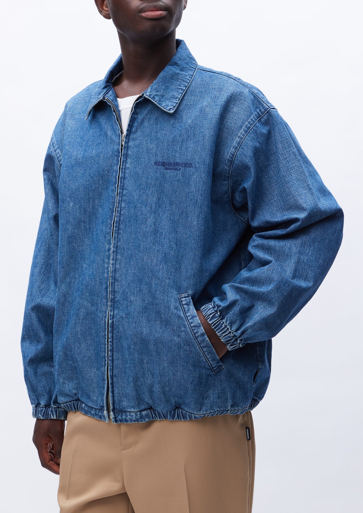 DENIM ZIP WORK JACKET